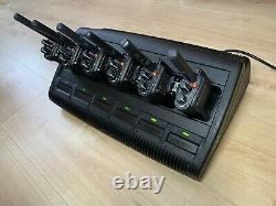 Motorola DP4400 UHF x 6 Two-Way Radios withBatteries and Impres Multi Charger