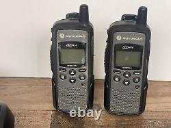 Motorola DTR410 Digital On-Site Two-Way Radios Black / Grey With Chargers