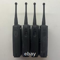 Motorola DTR650 900MHz Digital Radios Lot of 4 w Chargers RPN4035A Dock Mic