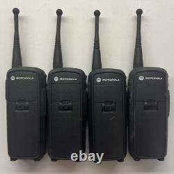 Motorola DTR650 900MHz Digital Radios Lot of 4 w Chargers RPN4035A Dock Mic