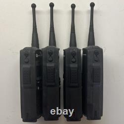 Motorola DTR650 900MHz Digital Radios Lot of 4 w Chargers RPN4035A Dock Mic