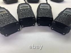 Motorola DTR650 900MHz Digital Radios Lot of 4 w Chargers RPN4035A Dock Mic