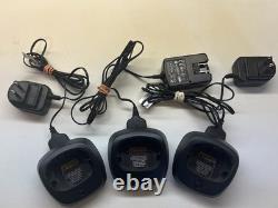 Motorola DTR650 900MHz Digital Radios Lot of 4 w Chargers RPN4035A Dock Mic