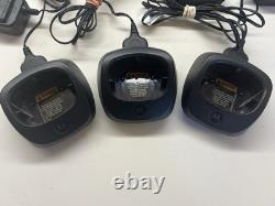 Motorola DTR650 900MHz Digital Radios Lot of 4 w Chargers RPN4035A Dock Mic