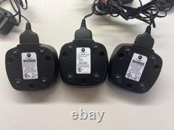 Motorola DTR650 900MHz Digital Radios Lot of 4 w Chargers RPN4035A Dock Mic