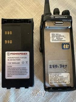 Motorola HT1250 Re-Cased Portable Handheld Two-Way Radio Charger and battery