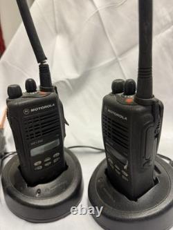 Motorola HT1250 Two-Way Radios (4) + Accessories 2 Of 4 Tested and come on
