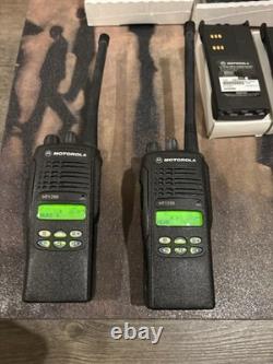 Motorola HT1250 VHF 136-174 MHz. Two-Way Radios (2) + New Accessories &