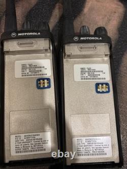 Motorola HT1250 VHF 136-174 MHz. Two-Way Radios (2) + New Accessories &