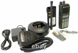 Motorola HT1250 VHF Wide Band Two Way Radio 136-174 MHz Full Key MDC QC2 Li-Ion