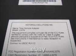 Motorola L3276 Two-Way Radio / Controller Tone Remote Adapter Used Free Shipping
