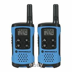 Motorola LONG Range Police Two Way Radio Walkie Talkie Set 16 Mile 2 Pack BLUE