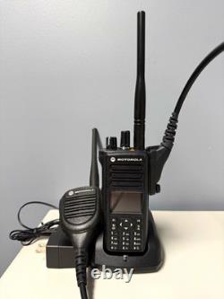 Motorola MOTOTRBO XPR7550 vhf/Digital Two-Way Radio with Lapel Mic Antenna