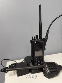 Motorola MOTOTRBO XPR7550 vhf/Digital Two-Way Radio with Lapel Mic Antenna