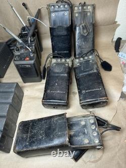 Motorola MTX-800 Handheld Radio Lot (5) with Chargers Batteries Holsters