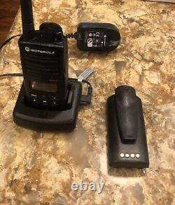 Motorola RDM2070D VHF Two-Way Radio Plus Extra Battery with Belt Clip