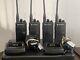 Motorola Rdu4100 Two Way Radios Lot Of 4 Two Chargers And Case Foam Inserts