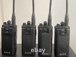 Motorola RDU4100 Two Way Radios Lot Of 4 Two Chargers And Case Foam Inserts