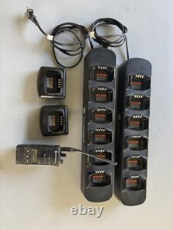 Motorola RDU4160D 16-Channel Two-Way Radio Black + 2 -6 Bank Chargers