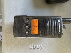 Motorola RDU4160D 16-Channel Two-Way Radio Black + 2 -6 Bank Chargers