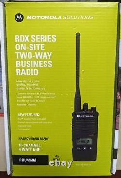 Motorola RDU4160D 16-Channel Two-Way Radio Black NEW