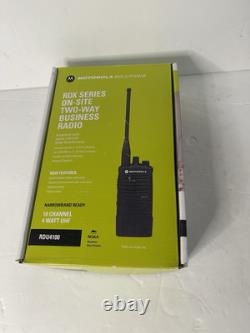 Motorola RDX RDU4100 10-Channel UHF Water-Resistant Two Way Radio NEW
