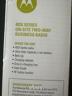 Motorola RDX RDU4100 10-Channel UHF Water-Resistant Two Way Radio NEW