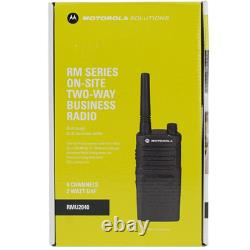 Motorola RMU2040 On-Site 4 Channel UHF Rugged Two-Way Business Radio Black NEW