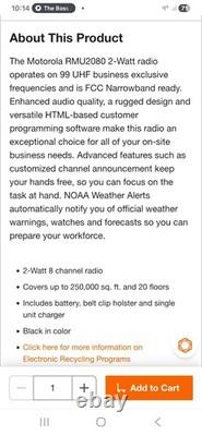 Motorola RMV2080 Two Way Radio