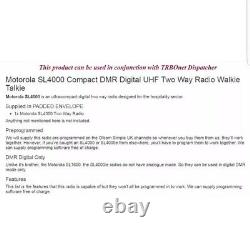 Motorola SL4000 Compact DMR Digital UHF Two Way Radio Walkie Talkie