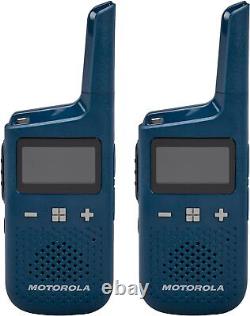 Motorola Solutions T383 Two-Way Radios Rechargeable Blue 2 Pack