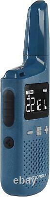 Motorola Solutions T383 Two-Way Radios Rechargeable Blue 2 Pack