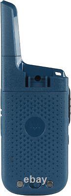 Motorola Solutions T383 Two-Way Radios Rechargeable Blue 2 Pack