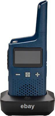 Motorola Solutions T383 Two-Way Radios Rechargeable Blue 2 Pack