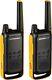 Motorola Solutions T470 Two-way Radios Black With Yellow 2 Pack