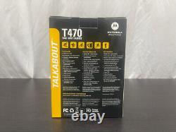Motorola Solutions T470 Two-Way Radios Black With Yellow 2 Pack