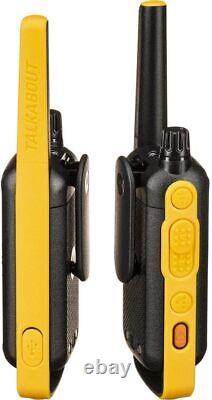 Motorola Solutions T470 Two-Way Radios Black With Yellow 2 Pack