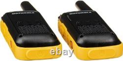 Motorola Solutions T470 Two-Way Radios Black With Yellow 2 Pack