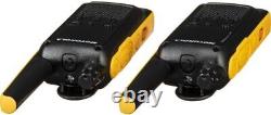 Motorola Solutions T470 Two-Way Radios Black With Yellow 2 Pack