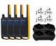 Motorola Solutions T470 Two Way Radios Ptt Earpieces Charging Trays 4-pack