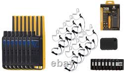 Motorola Solutions T470 Two Way Radios with Surveillance Earpieces 8-Pack