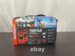 Motorola Solutions T605 H2O, Talkabout, Two-Way Radios Orange WithBlack, 2 Pack