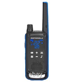 Motorola Solutions T802 Two Way Radios with 4 PTT Earpieces Charging Trays 4-Pack