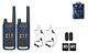 Motorola Solutions T802 Two Way Radios With Surveillance Style Earpieces 2-pack