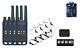 Motorola Solutions T802 Two Way Radios With Surveillance Style Earpieces 4-pack