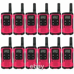 Motorola Solutions Talkabout T107 Two-Way Radio, 16 Mile range, 12 Pack, Pink