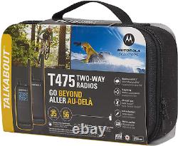 Motorola Solutions Talkabout T475 Extreme Two-Way Radio Black WithYellow Rechargea