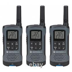 Motorola T200tp Two Way Radio, Gray, Nimh Or Alkaline, Pk3