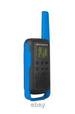 Motorola T270 Two Way Radio 4-Pack Walkie Talkies 2 Dual Chargers Earpieces