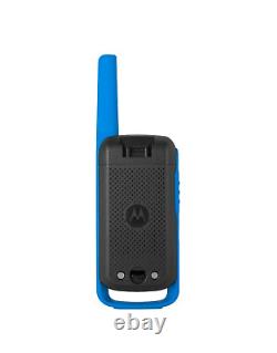 Motorola T270 Two Way Radio 4-Pack Walkie Talkies 2 Dual Chargers Earpieces